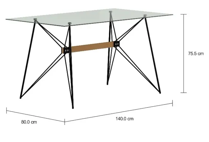 MESA ARCHER TOK&STOK 1,40 x 0,80 m ? R$ 700