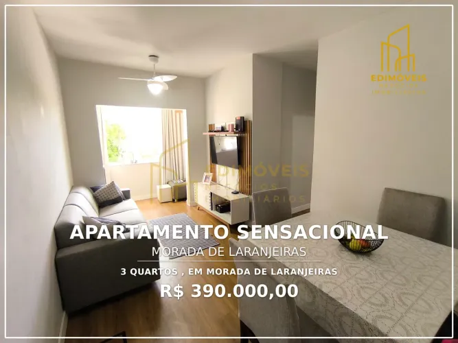 Linda Vista e Conforto: Apartamento 3 Quartos em Morada de Laranjeiras!