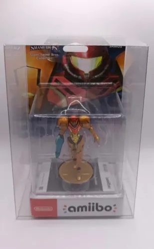 Amiibo Samus Metroid Super Smash Bros com proteção PET Nintendo Boneco Figure LACRADO