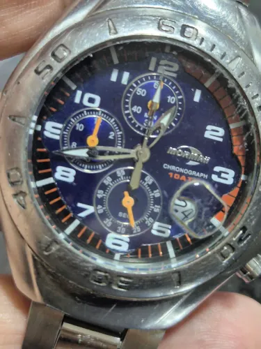 Relógio MORMAII CRONÓGRAFO AZUL 100 METROS QUARTZ - FUNCIONANDO PERFEITAMENTE