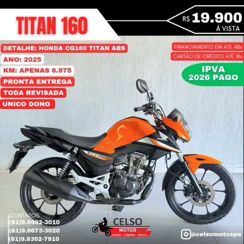 Titan 160 2025 ABS c/6.975km! Financio48x Aceito sua moto na troca!