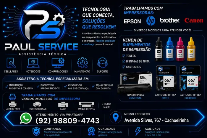 Assistência técnica .suprimentos .impressoras