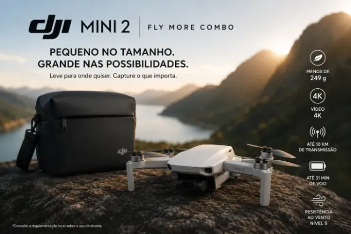 DJI MINI 2 SE Fly More Combo + Bolsa DJI + 3 Baterias | Completo | Impecável