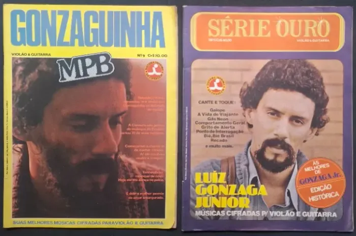 REVISTA CIFRAS E TABLATURAS GONZAGUINHA LUIZ GONZAGA JR LOTE 2 EXEMPLARES