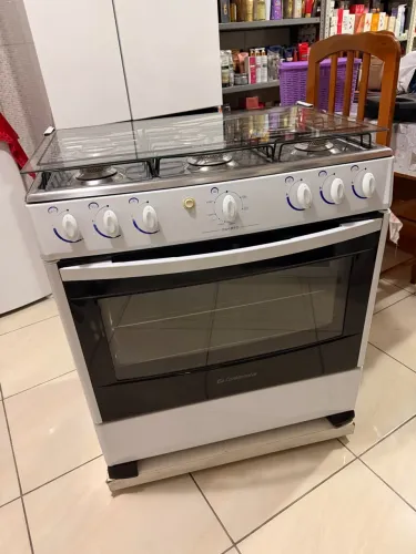 Fogão Continental 6 Bocas + Forno Elétrico - EXTRA TOP