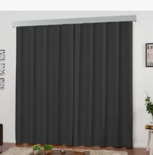 Cortina Blackout 2 folhas com rodízios - Excelente