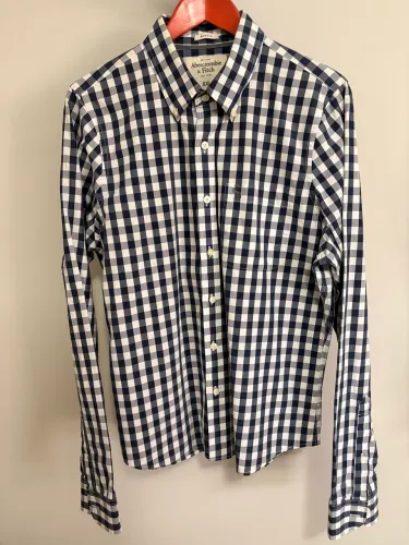 Camisa Abercrombie Xadrez Azul XXL Veste M