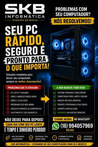 Formatamos o seu Computador e Otimizações ele.