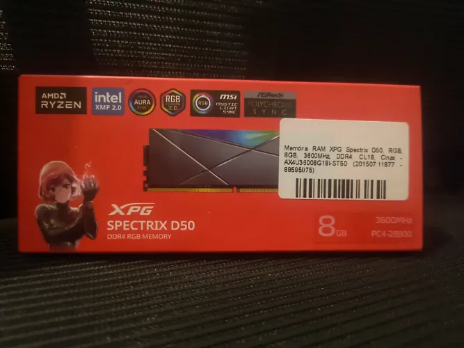 Memória ram ddr4 XPG 3600mhz