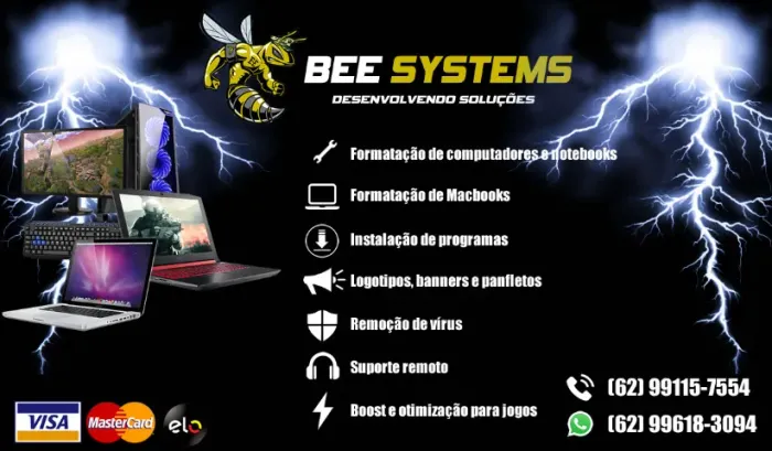 Formatação de computadores, notebooks e macbook