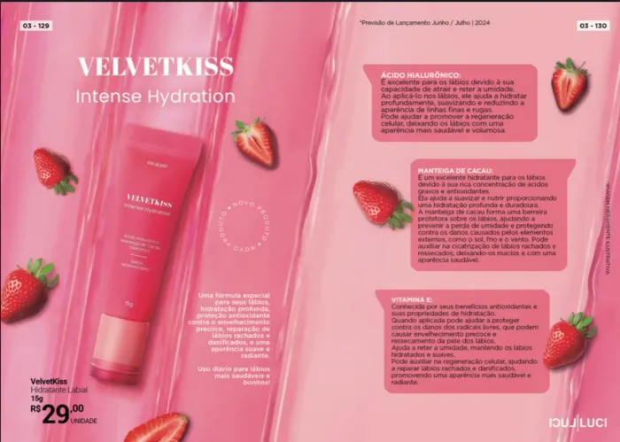 Protetor labial sabor morango
