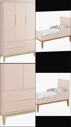 cama e guarda roupa para criança 