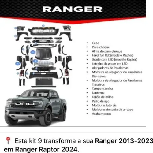 Kit transforma ranger 2013 a 2023 