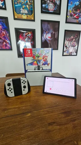 Switch Oled Destravado + Lojinha Grátis Seminovo com 1 ano de garantia 
