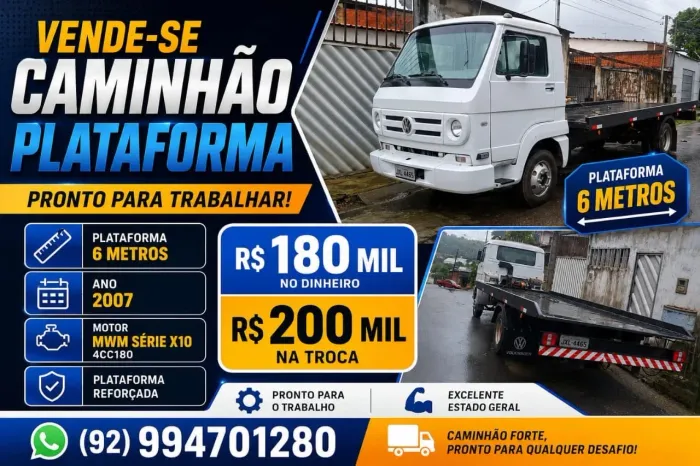 Caminhão guincho plataforma 