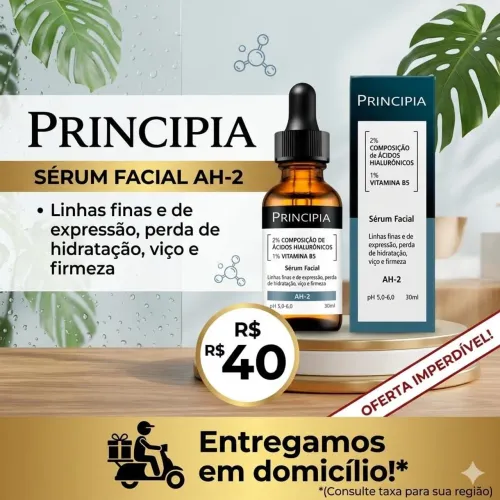 Produtos de skincare Principia
