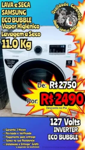 LAVA E SECA SAMSUNG SEMINOVA 11.0Kg ENTREGA GRÁTIS! GARANTIA!