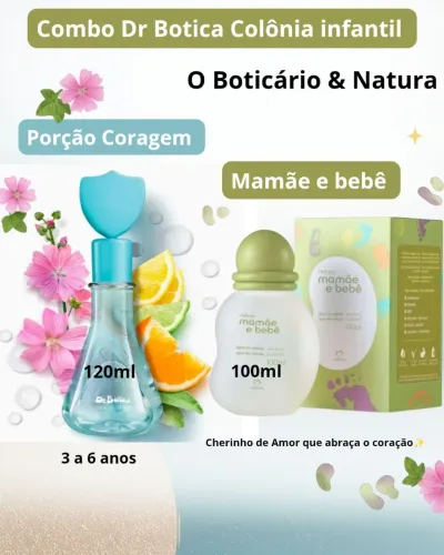 Combo Dr Botica Colônia infantil + Água de Colônia mamãe e bebê