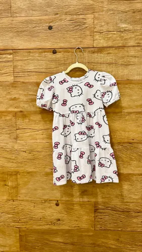 vestido hello kitty infantil branco 10 anos