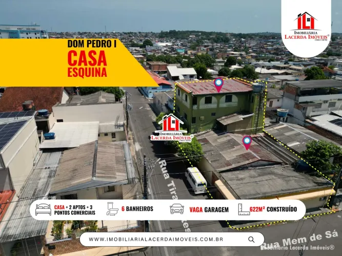 Casa no Dom Pedro 1, Casa + 2 apartamento + 3 salas comerciais, Imóvel ideal prédio reside