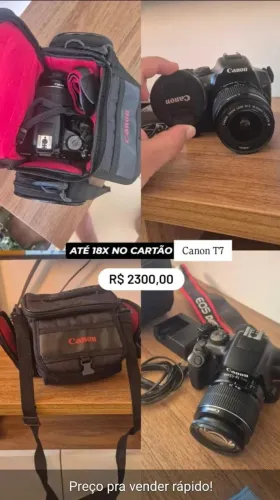 Câmera profissional CanonT7