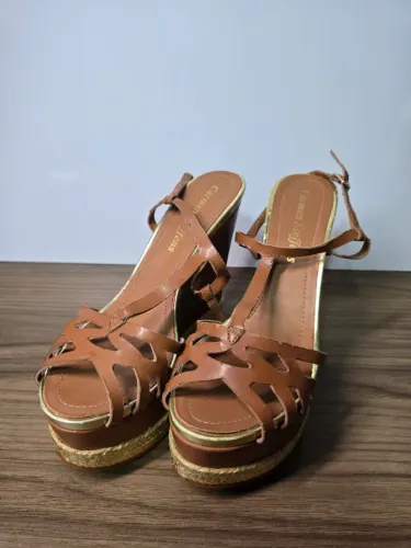 Sandália Plataforma Carmen Steffens - Tamanho 38