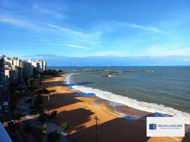 Frente para o mar, apartamento 4 quartos, 2 suítes, 4 vagas, lazer, Praia da Costa