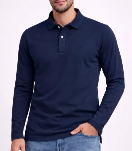 Camisa Polo Suedine Longa