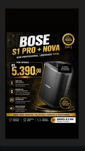 Caixa de som Bose s1 pro