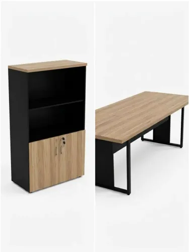 MESA REUNIAO E ARMARIO ESCRITORIO