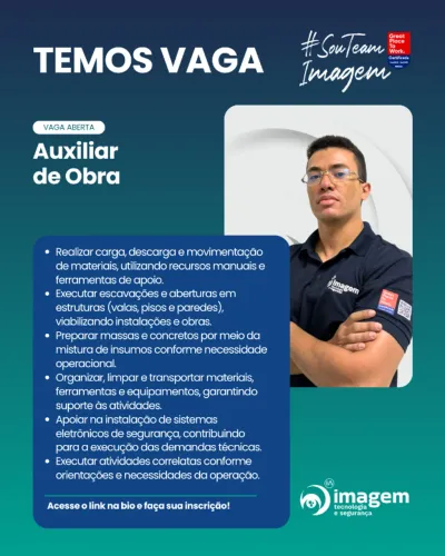 Auxiliar de Obra CLT 