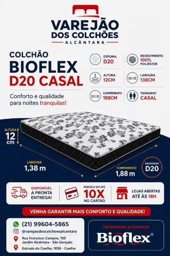 D20 casal 12cm bioflex. Ótimo para cama box *