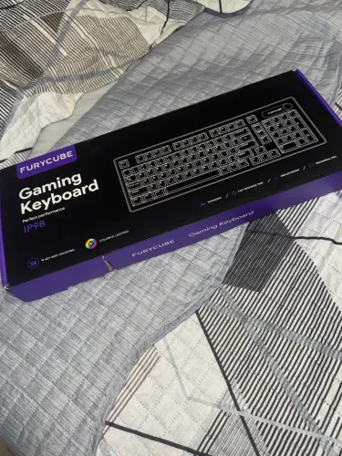 Teclado gaming keyboard furycube com led 