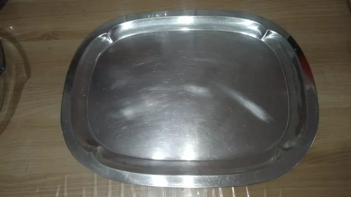 Bandeija Retangular Grande 45 x 35 cm Inox Forte Tramontina Antiga