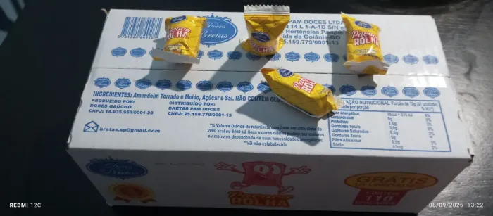 Caixa de Paçoquinhas