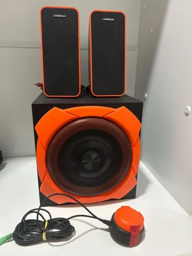 Caixa de Som Gamer Warrior 2.1 50W RMS - Estado de Nova! Pouquíssimo Usada