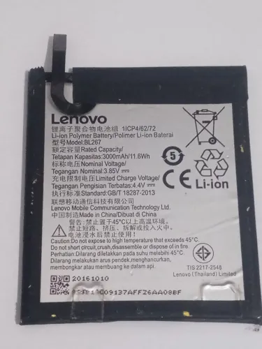 Bateria Lenovo Bl267 para celular vibe k6 normal original 
