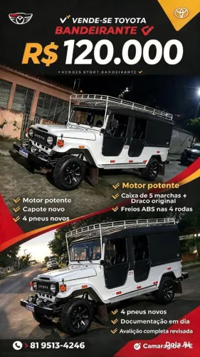 Toyota Band. Jipe 4X4 Sport 3.7 Diesel 1993