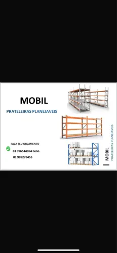Prateleira e escada de ferro, pra estoque