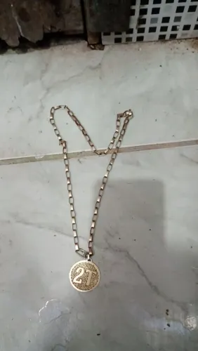 cordão de prata banhado a ouro 925