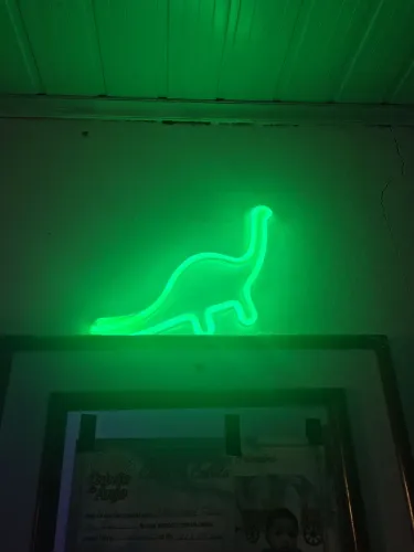 Dinossauro luminária decorativo néon