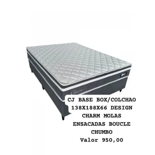 Cama box casal base e cochao de molas promoção 950 reais