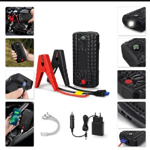 Auxiliar de Partida Veicular com Lanterna 12000mAh 12V <br>