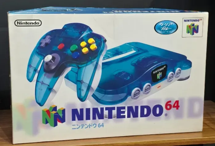 Console Nintendo 64 Clear Blue Completo