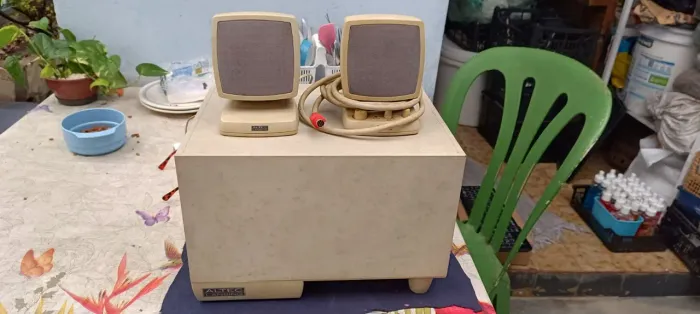 Caixas de Som Altec Lansing ACS340 - Subwoofer + Satélites - Funcionando