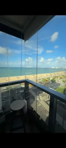 Flat Atlântico 1 suítes vista mar reformado só venda à vista liga 9 87 48 31 08 Diego9989F