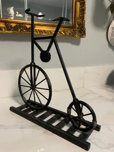 Escultura bicicleta de ferro 