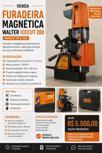Furadeira magnética Walter ICECUT 200