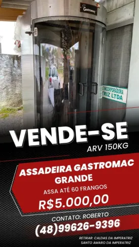 Vendo Assadeira Gastromaq Grande 60 frangos