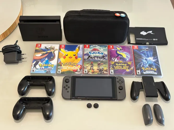 Nintendo Switch V2 + Jogos + Case + Acessórios 
